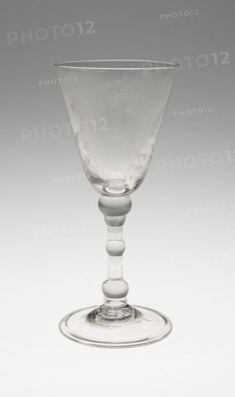 Wine Glass, c. 1760/80, England or Netherlands, England, Glass, blown and stipple engraved, 16.4 × 5.9 cm (6 7/16 × 2 15/16 in.)