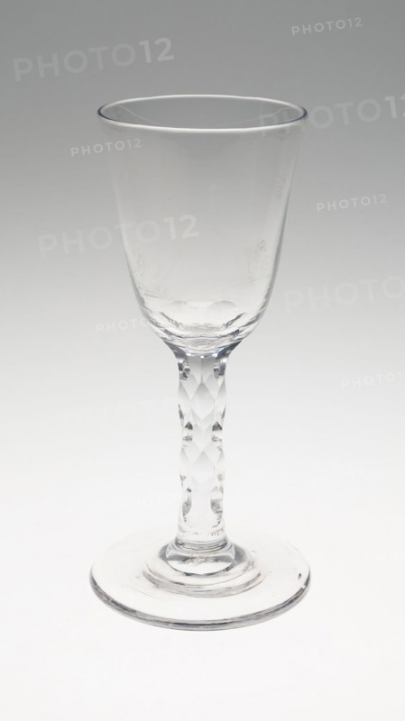 Wine Glass, c. 1760/80, England or Netherlands, England, Glass, stipple engraved, 19.1 × 7.9 cm (7 1/2 × 3 1/8 in.)