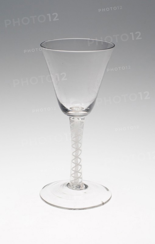 Wine Glass, c. 1760/80, England or Netherlands, England, Glass, stipple engraved, 16.7 × 7.8 cm (6 9/16 × 3 1/16 in.)
