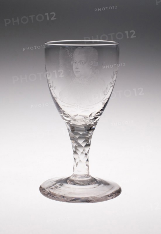 Wine Glass, c. 1790, Netherlands, England, Glass, cut and stipple engraved, 13.3 × 6.8 cm (5 1/4 × 2 11/16 in.)