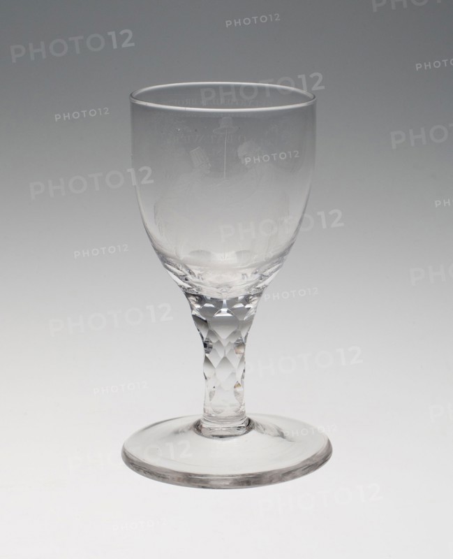 Wine Glass, January 26, 1795, England or Netherlands, Engraved: Northern Netherlands, England, Glass, cut and stipple engraved, 13.5 × 6.7 cm (5 5/16 × 2 5/8 in.)