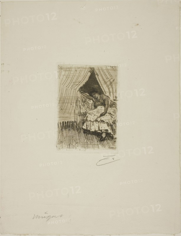 La Feria, 1889, Anders Zorn, Swedish, 1860-1920, Sweden, Etching on ivory laid paper, 130 x 92 mm (image), 138 x 99 mm (plate), 360 x 278 mm (sheet)