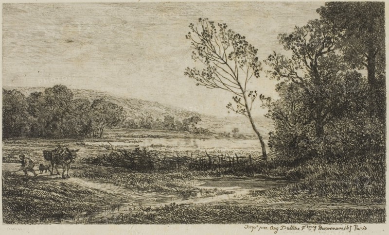 Autumn, 1848, Charles François Daubigny, French, 1817-1878, France, Etching on cream Japanese paper, 116 × 200 mm (image), 156 × 266 mm (plate), 262 × 394 mm (sheet)