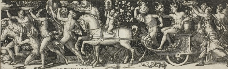 Combats and Triumphs, 1550/1572, Etienne Delaune, French, c. 1519-1583, France, Engraving on paper, 65 × 220 mm