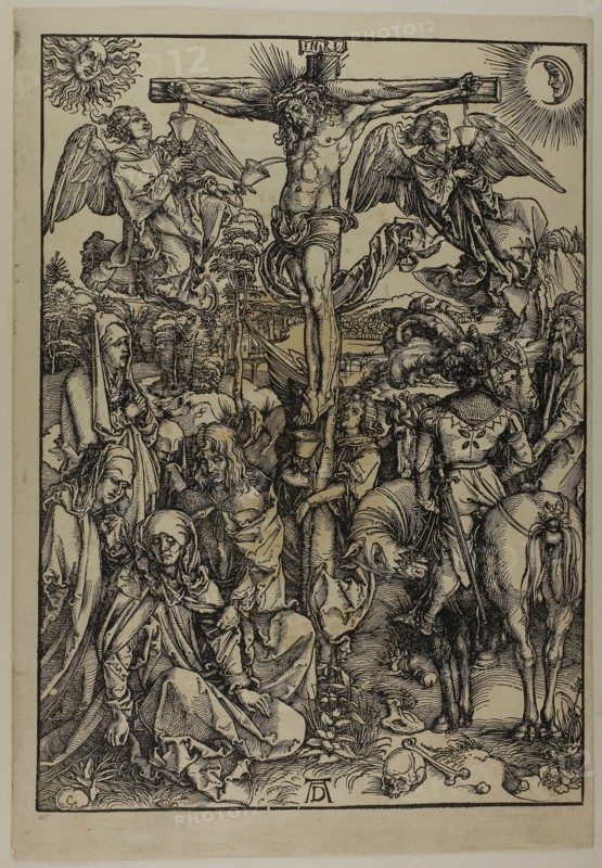 The Crucifixion, from The Large Passion, 1498, published 1511, Albrecht Dürer, German, 1471-1528, Germany, Woodcut in black on cream laid paper, 395 x 283 mm (image), 433 x 300 mm (sheet)