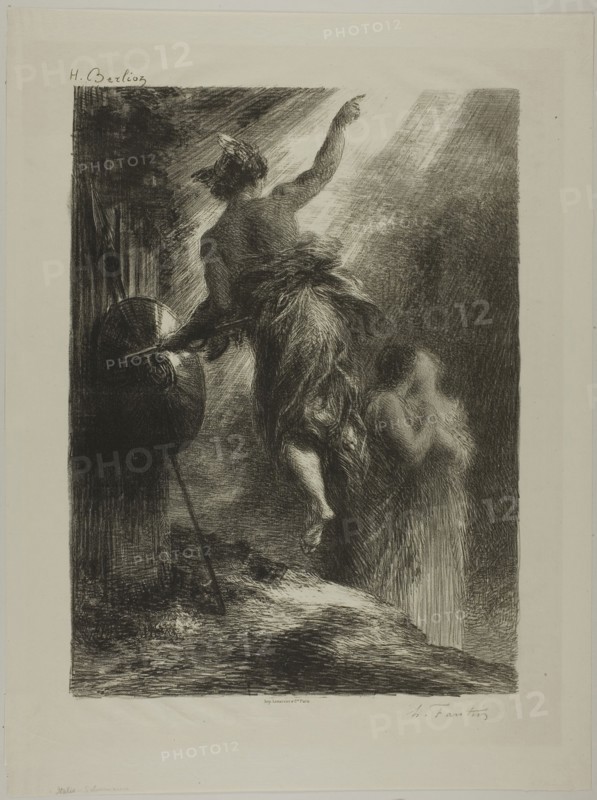 Italy!, 1884, Henri Fantin-Latour, French, 1836-1904, France, Lithograph in black on ivory laid paper, 379 × 278 mm (image), 484 × 363 mm (sheet)