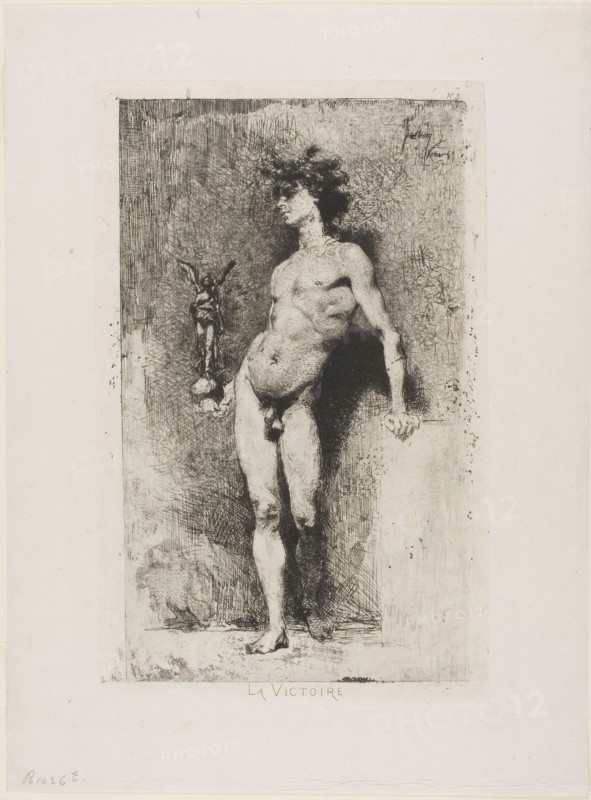 Victory, n.d., Mariano José María Bernardo Fortuny y Carbó, Spanish, 1838-1874, Spain, Etching on paper, 258 x 160 mm