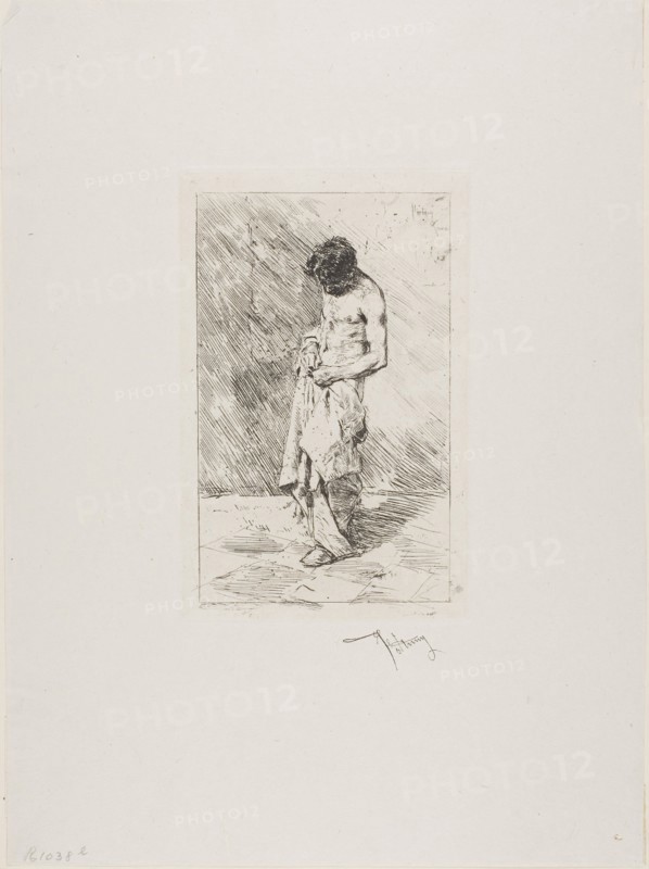 The Filthy Man, n.d., Mariano José María Bernardo Fortuny y Carbó, Spanish, 1838-1874, Spain, Etching on paper, 170 x 110 mm