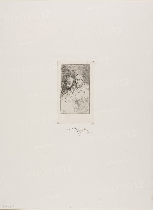 Two Cardinals, n.d., Mariano José María Bernardo Fortuny y Carbó, Spanish, 1838-1874, Spain, Etching on paper, 100 x 60 mm (plate), Pifferaro debout et paysanne Italienne assise, dans la cour du 21 Quai Bourbon, c. 1855, printed 1982, Charles Nègre, French, 1820–1880, France, Photogravure, from the portfolio "Charles Negre: Treize Heliogravures, 1854-1857