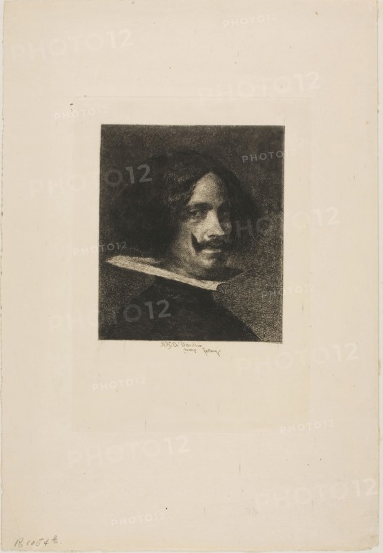 Portrait of Velasquez, n.d., Mariano José María Bernardo Fortuny y Carbó, Spanish, 1838-1874, Spain, Etching on paper, 184 x 130 mm