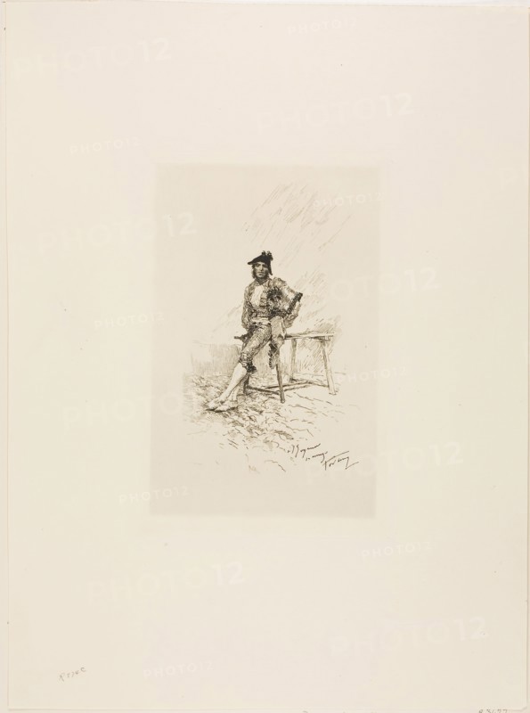 Costume of the Time of Goya, n.d., Mariano José María Bernardo Fortuny y Carbó, Spanish, 1838-1874, Spain, Etching on paper, 235 x 155 mm