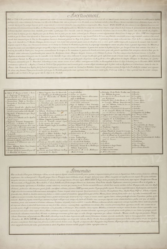 Plate Seven from La Siège de la Rochelle, 1631, Jacques Callot (French, 1592-1635), printed by Chalcographie du Louvre, Paris, France, Etching on paper, 196 × 455 mm (upper plate), 195 × 465 mm (center plate), 198 × 437 mm (lower plate), 717 × 515 mm (sheet)