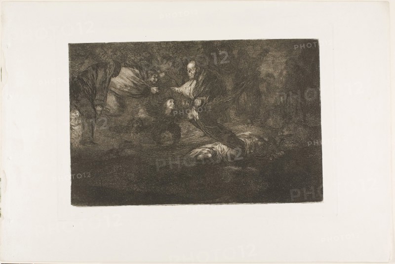 God creates them and they join up together, plate 18 from Los Proverbios, 1815/24, Francisco José de Goya y Lucientes, Spanish, 1746-1828, Spain, Etching, burnished aquatint and burin on ivory wove paper, 209 x 320 mm (image), 243 x 354 mm (plate), 332 x 497 mm (sheet)
