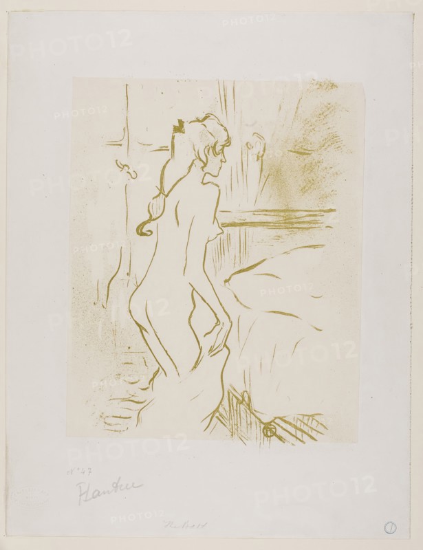 Study of a Woman, 1893, Henri de Toulouse-Lautrec, French, 1864-1901, France, Color lithograph on cream wove paper, 261.5 × 198 mm (image), 247 × 201 mm (primary support), 361 × 278 mm (secondary support)