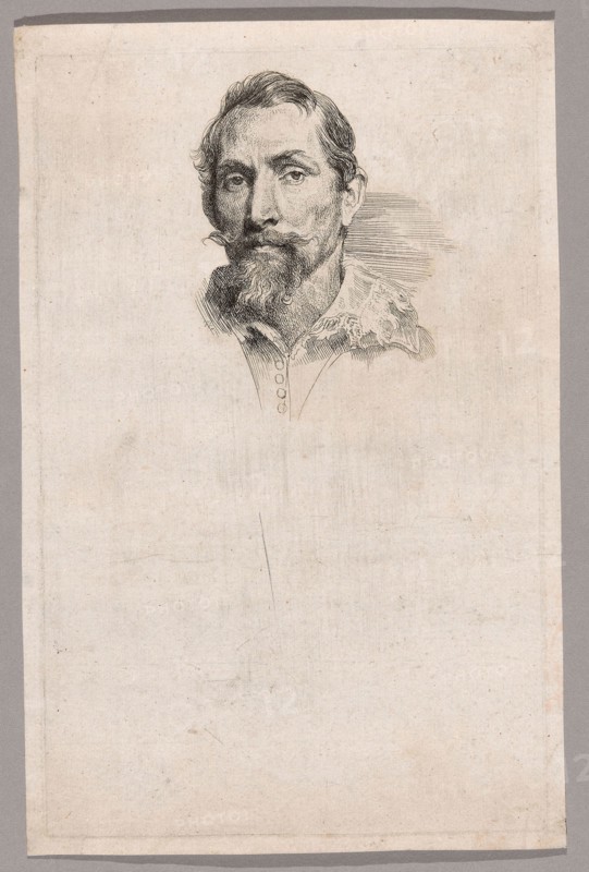 Frans Snyders, 1630/33, Anthony van Dyck, Flemish, 1599-1641, Flanders, Etching in black on ivory laid paper, 243 × 155 mm (image/plate), 258 × 169 mm (sheet)