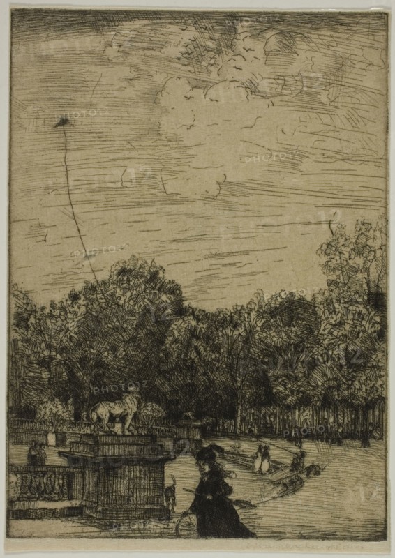 The Kite, 1900, Donald Shaw MacLaughlan, American, born Canada, 1876-1938, United States, Etching in black on cream laid paper, 186 x 134 mm (image), 191 x 135 mm (sheet)
