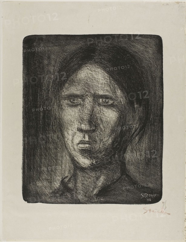 The Common Man, 1896, Théophile-Alexandre Steinlen, French, born Switzerland, 1859-1923, France, Lithograph in black with scraping on stone on greyish wove China paper, 318 × 263 mm (image), 447 × 342 mm (sheet)