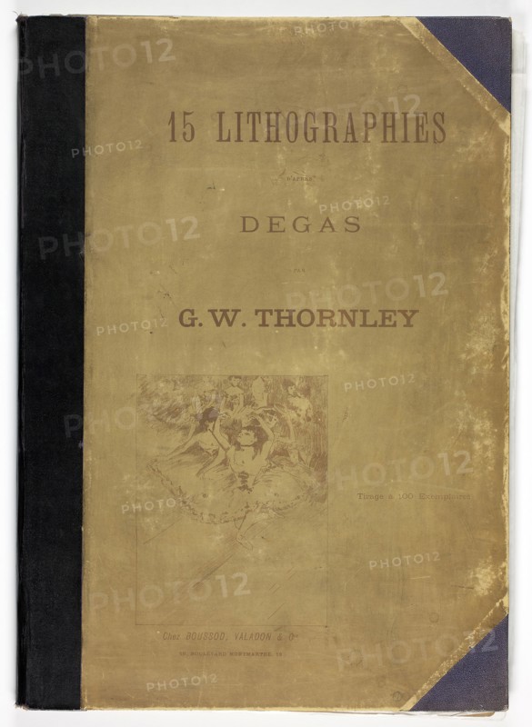 Thornley Portfolio Cover, 1889–90, Georges-William Thornley (French, 1857-1935), after Edgar Degas (French, 1834-1917), printed by Atelier Becquet (French, 19th century), published by Boussod, Valadon, & Company (French, 18th-19th century), France, Portfolio cover