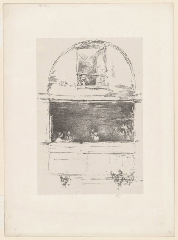 The Forge, Passage du Dragon, 1894, James McNeill Whistler, American, 1834-1903, United States, Transfer lithograph in black with stumping, on grayish white chine, laid down on ivory plate paper, 223 x 159 mm (image), 232 x 158 mm (primary support), 344 x 254 mm (secondary support)