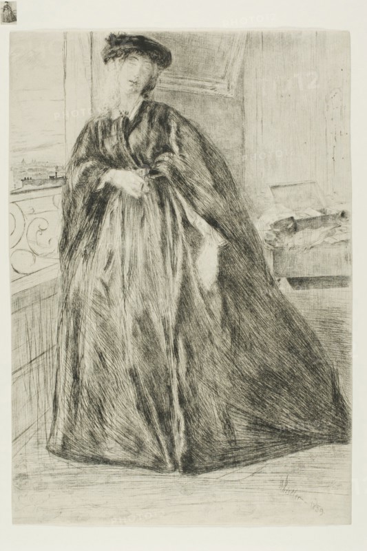 Finette, 1859, James McNeill Whistler, American, 1834-1903, United States, Etching and drypoint in black ink on buff laid paper, 290 x 201mm (plate), 290 x 201 mm (sheet)