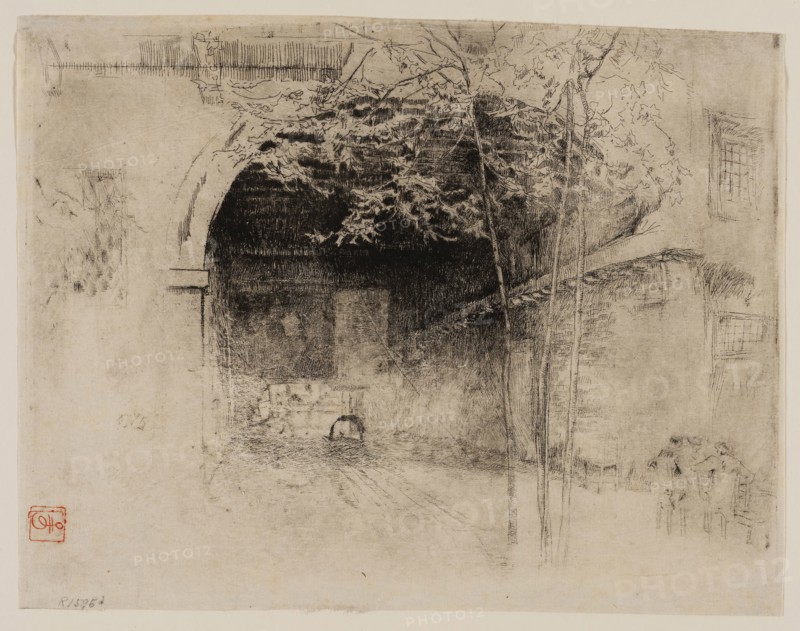 Traghetto, 1879/80, James McNeill Whistler, American, 1834-1903, United States, Etching and drypoint in black ink on ivory Japanese paper, 303 x 236 mm (image, trimmed within plate mark), 240 x 311 mm (sheet)