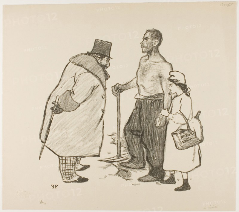 The Youngest Daughter, January 1894, Théophile-Alexandre Steinlen, French, born Switzerland, 1859-1923, France, Lithograph in black on cream wove paper, 302 × 305 mm (image), 387 × 435 mm (sheet)