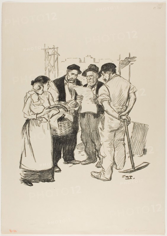 Retour en arrière, June 1894, Théophile-Alexandre Steinlen, French, born Switzerland, 1859-1923, France, Lithograph in black on cream wove paper, 335 × 306 mm (image), 545 × 382 mm (sheet)