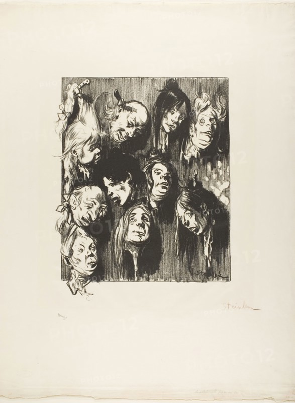 Ten Assassinations for a Penny, November 1897, Théophile-Alexandre Steinlen, French, born Switzerland, 1859-1923, France, Lithograph in black on ivory wove paper, 363 × 289 mm (image), 648 × 506 mm (sheet, ma×.)