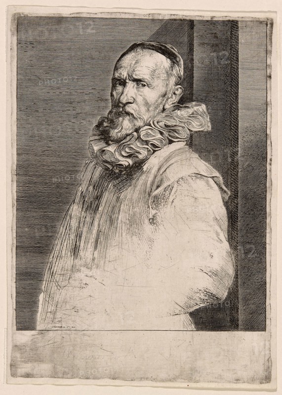 Jan de Wael, 1630/33, Anthony van Dyck, Flemish, 1599-1641, Flanders, Etching and engraving in black on ivory laid paper, 250 × 178 mm (image/plate), 258 × 185 mm (sheet)