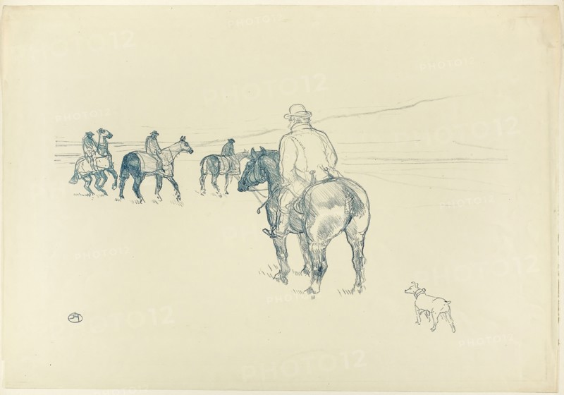 The Trainer, 1899, Henri de Toulouse-Lautrec, French, 1864-1901, France, Color lithograph on cream wove paper, 237 × 457 mm (image), 381 × 548 mm (sheet)