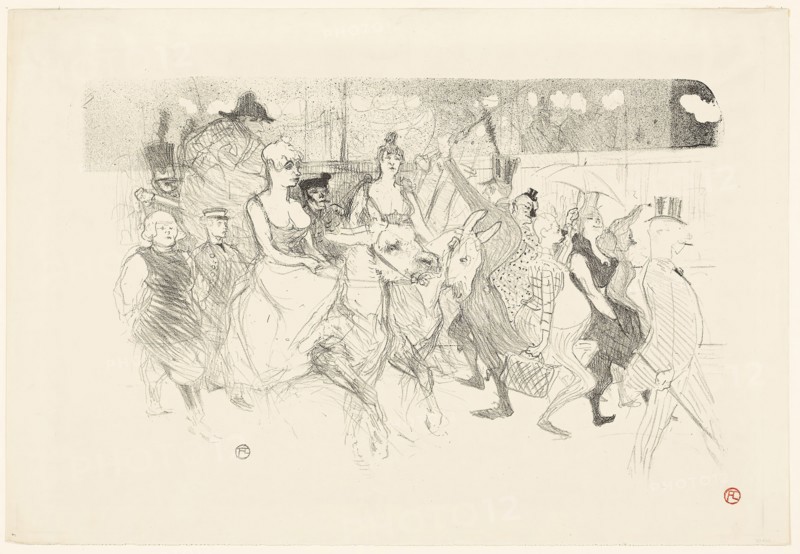 A Gala Evening at the Moulin Rouge, 1893, Henri de Toulouse-Lautrec, French, 1864-1901, France, Lithograph on cream wove paper, 295 × 475 mm (image), 385 × 562 mm (sheet)