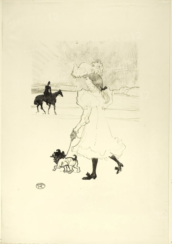 Au Bois, 1899, Henri de Toulouse-Lautrec, French, 1864-1901, France, Lithograph on cream wove paper, 340 × 246 mm (image), 552 × 379 mm (sheet)