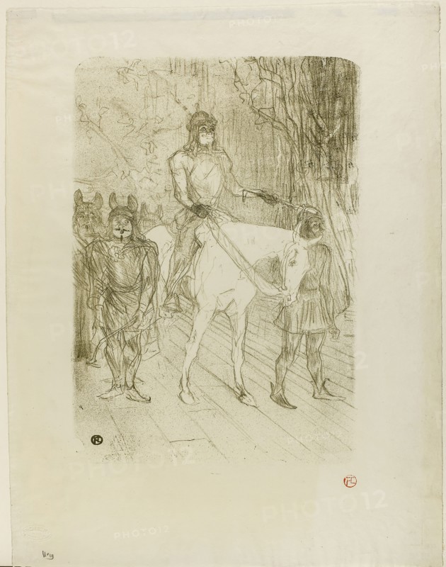 Brasseur’s Entrance in Chilpéric, 1895, Henri de Toulouse-Lautrec, French, 1864-1901, France, Color lithograph on ivory wove paper, 372 × 264 mm (image), 515 × 398 mm (sheet)