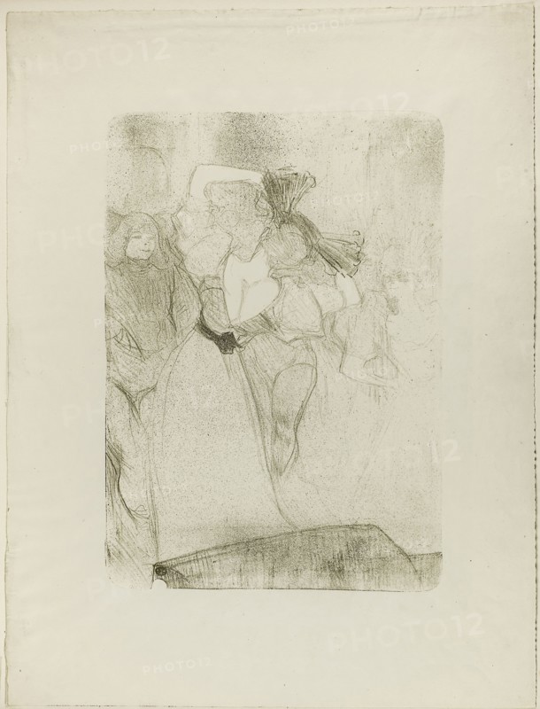 Rear View of Lender Dancing the Bolero in Chilpéric, 1895, Henri de Toulouse-Lautrec, French, 1864-1901, France, Color lithograph on cream wove paper, 376 × 265 mm (image), 549 × 418 mm (sheet)