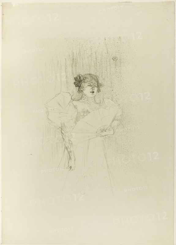 Luce Myrès, Front View, 1895, Henri de Toulouse-Lautrec, French, 1864-1901, France, Color lithograph on cream wove paper, 365 × 259 mm (image), 537 × 382 mm (sheet)