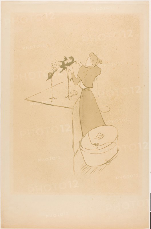 The Milliner, Renée Vert, 1893, Henri de Toulouse-Lautrec, French, 1864-1901, France, Color lithograph on tan wove paper, 364 × 296 mm (image), 504 × 328 mm (sheet)