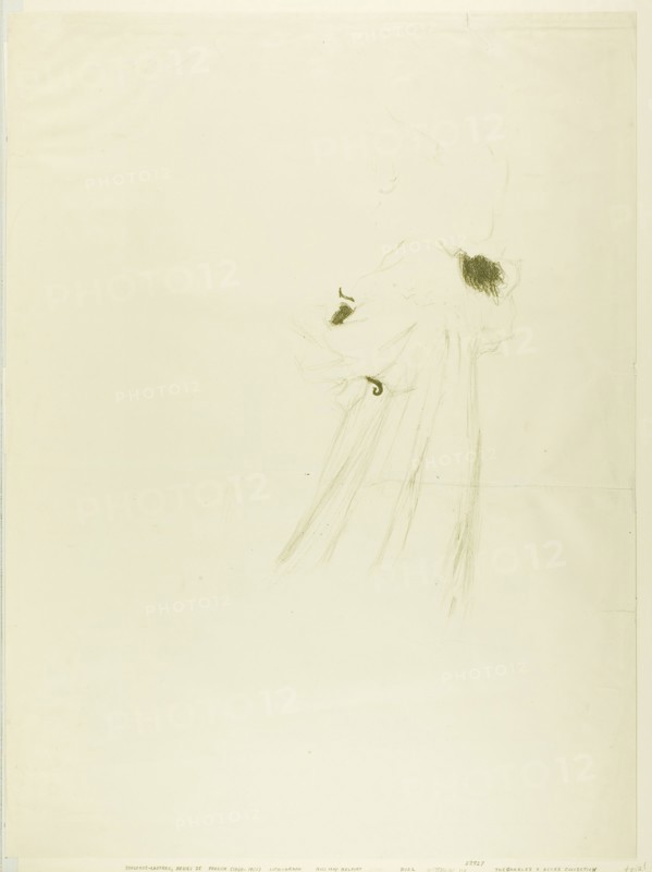 Miss May Belfort (large plate), 1895, Henri de Toulouse-Lautrec, French, 1864-1901, France, Color lithograph on cream wove paper, 400 × 196 mm (image), 638 × 475 mm (sheet)