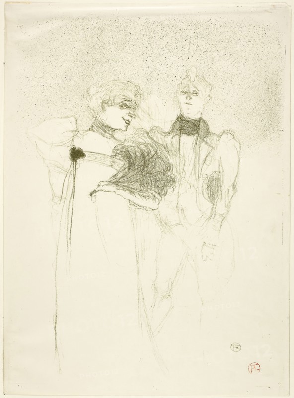 Mademoiselle Lender, in Madam Satan, 1893, Henri de Toulouse-Lautrec, French, 1864-1901, France, Color lithograph on cream wove paper, 358 × 257 mm (image), 381.5 × 280 mm (sheet)