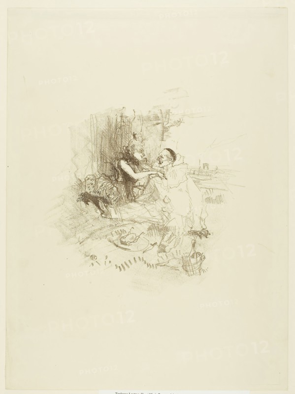 Picnic, 1898, Henri de Toulouse-Lautrec, French, 1864-1901, France, Color lithograph on cream wove paper, 220 × 202 mm (image), 382 × 282 mm (sheet)
