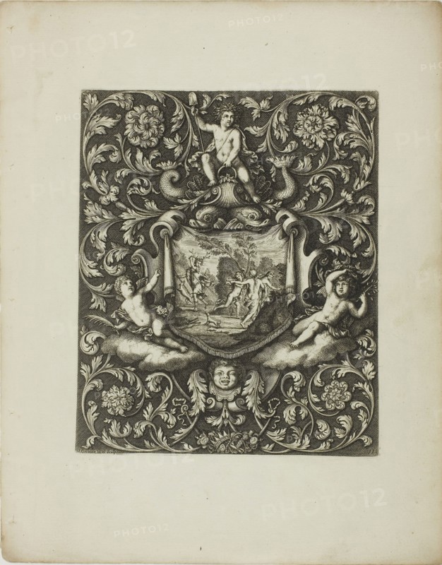 Plate Eleven, from A New Book of Ornaments, 1704, Simon Gribelin II, French, 1661-1733, France, Engraving on paper, 190 × 159 mm (image/plate), 295 × 232 mm (sheet)