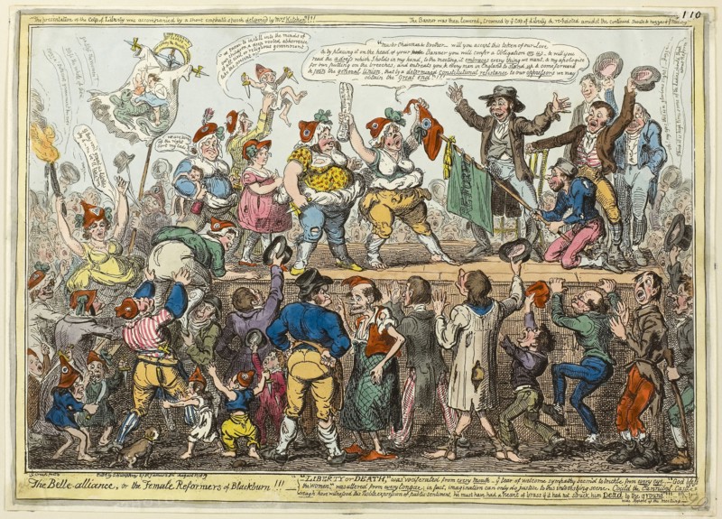 The Belle-Alliance, published August 12, 1819, George Cruikshank (English, 1792-1878), published by George Humphrey (English, c. 1773-1831), England, Hand-colored etching on paper, 245 × 347 mm (image), 249 × 353 mm (plate), 255 × 357 mm (sheet)