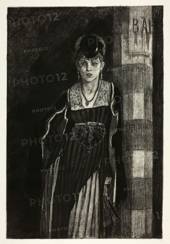 The Absinthe Drinker, n.d., Félicien Rops, Belgian, 1833-1898, Belgium, Heliogravure on ivory wove paper, 335 × 225 mm (image), 385 × 256 mm (plate), 452 × 311 mm (sheet)