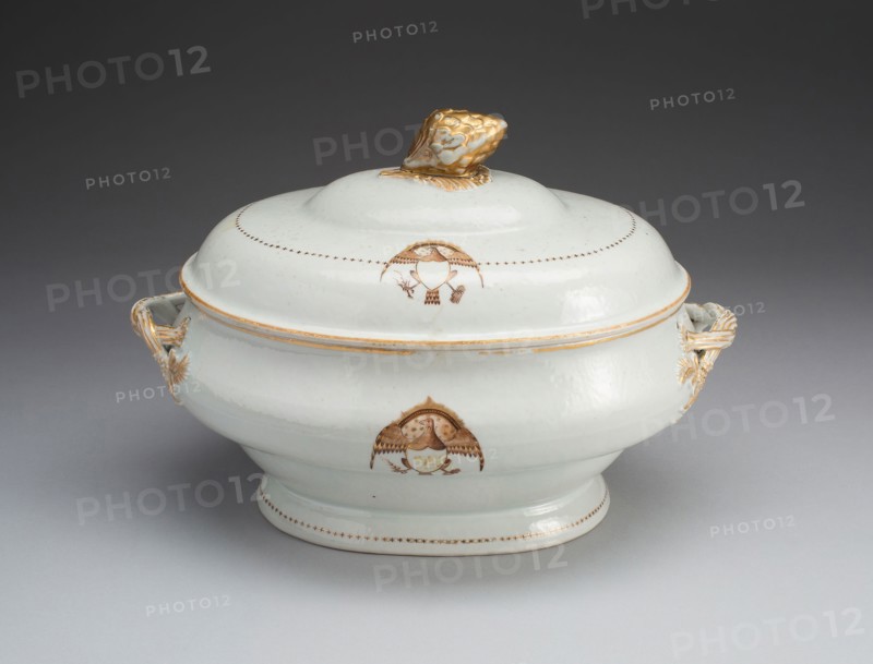Soup Tureen with Cover, 1700/1800, China, Chinese, made for the American market, China, Porcelain
