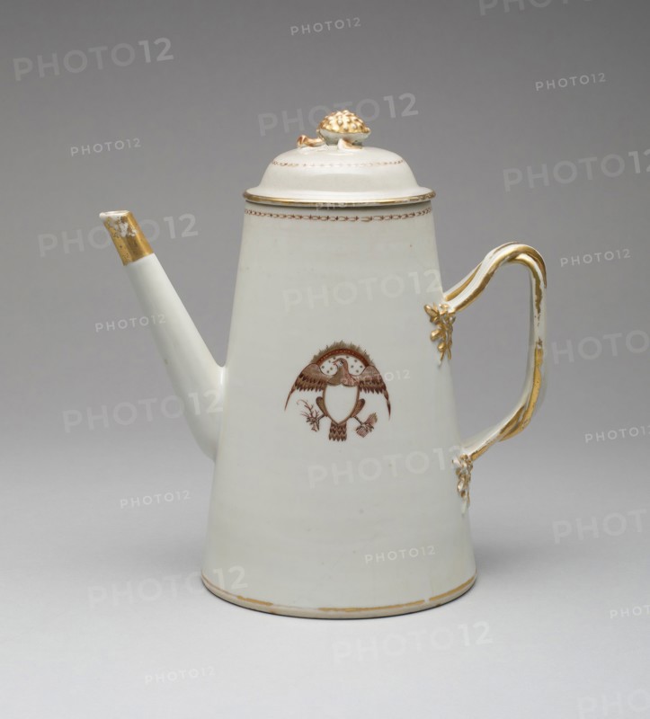 Coffee Pot with Cover, c. 1795, China, Chinese, made for the American market, China, Porcelain, 24.5 × 14.1 cm (9 5/8 × 5 9/16 in.)