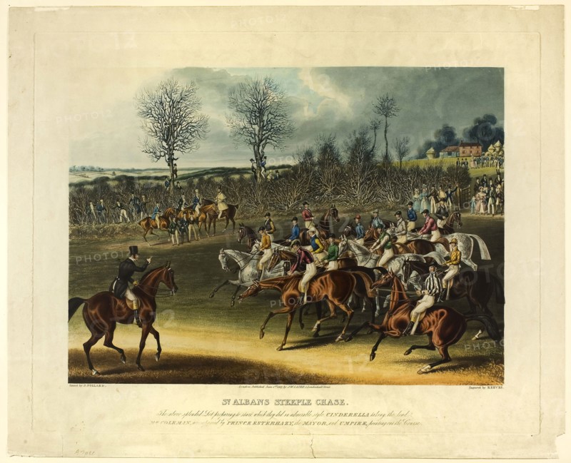 Saint Albans Steeplechase, 1837, Reeves (probably English, 19th century), after James Pollard (English, 1797-1867), England, Aquatint on paper