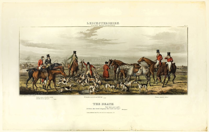 The Death, published June 1, 1825, After John Dean Paul (English, 1775-1852), published by Thomas McLean (English, 1788-1875), England, Hand-colored etching on paper