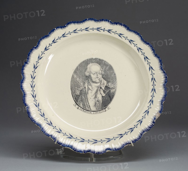 Plate, c. 1790, English for the American market, Leeds, England, Creamware, Diam. 24.3 cm (9 9/16 in.)