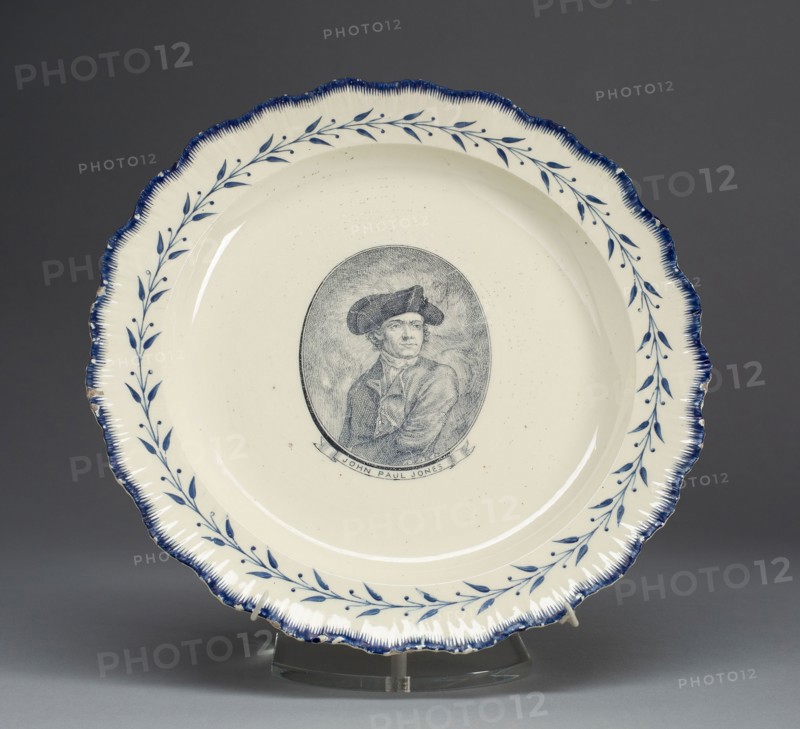 Plate, c. 1790, English for the American market, Leeds, England, Creamware, Diam. 24.3 cm (9 9/16 in.)