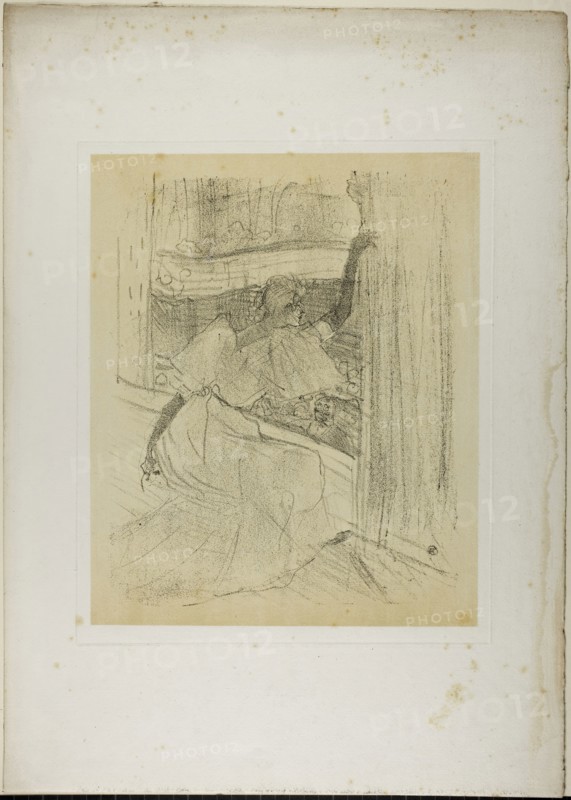 Yvette Guilbert Taking a Bow, from Yvette Guilbert, 1898, Henri de Toulouse-Lautrec, French, 1864-1901, France, Lithograph with beige tint stone, on ivory laid paper, 324 × 265 mm (image), 541 × 387 mm (sheet)