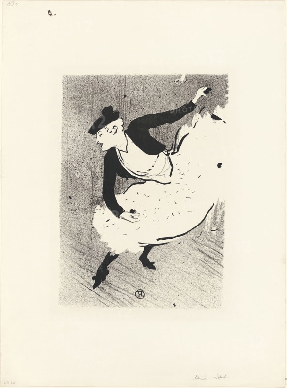 Edmée Lescot, from Le Café-Concert, 1893, Henri de Toulouse-Lautrec (French, 1864-1901), printed by Edward Ancourt & Cie (French, 19th-20th c.), published by L’Estampe originale (French, 1893-1895), France, Lithograph on ivory wove paper, 269 × 190 mm (image), 438 × 323 mm (sheet)